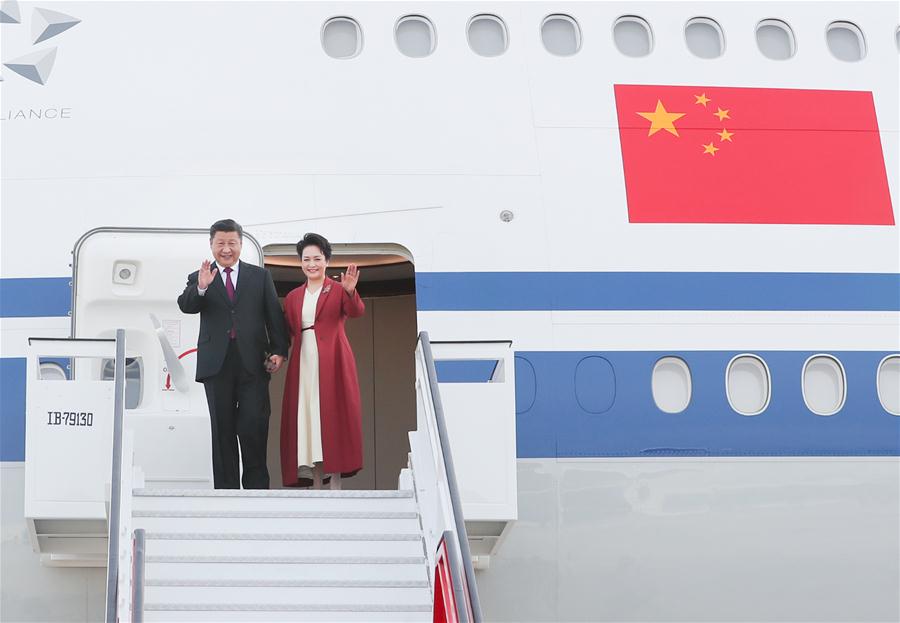 Chinese President Arrives in Spain for State Visit